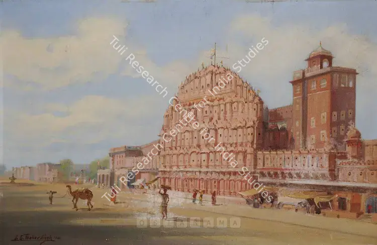 Singh, Sardar Sobha (Artist). Hawa Mahal, Jaipur. Oil on board, 1946 | Painting | FineArts | 00562497