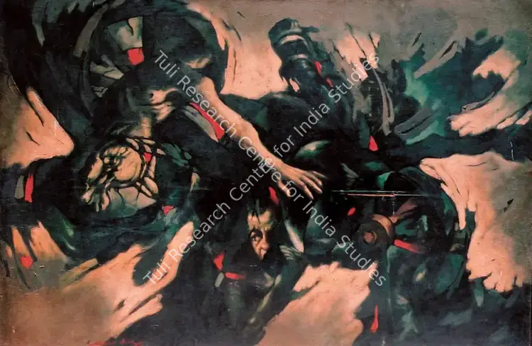 Aich, Samir (Artist). Untitled. Oil on board, 1985 | Painting  | 00880797