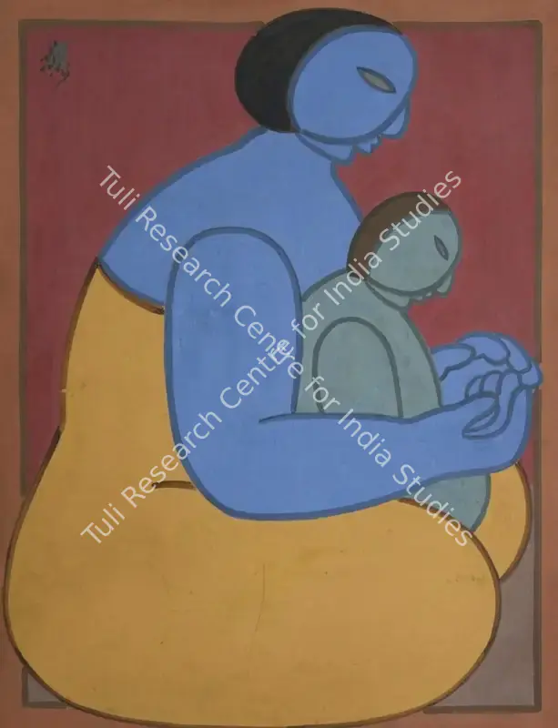 Pal, Pran (Artist). Untitled. Tempera on board, n.d. | Painting | EconomicsArt | 00871667