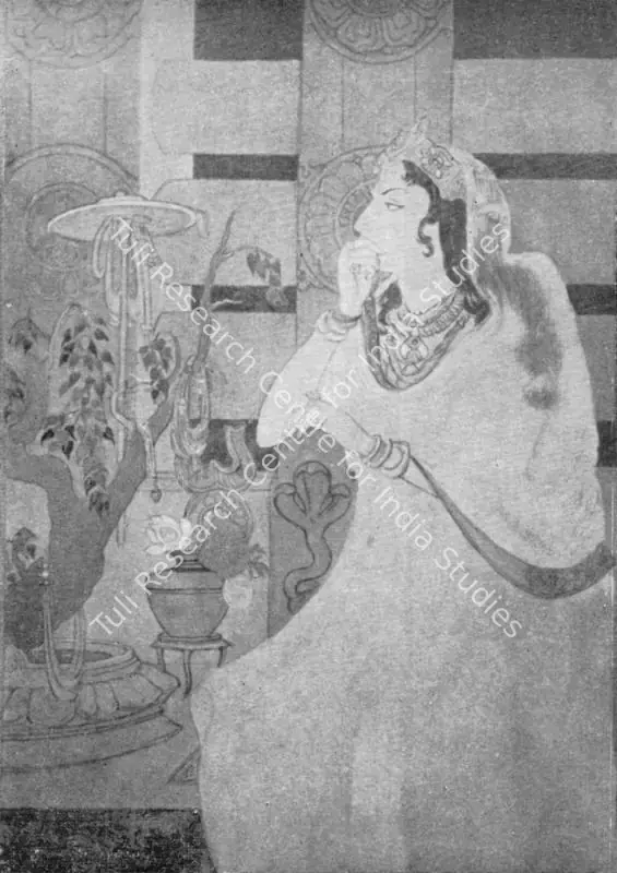 Tagore, Abanindranath (Artist). Tiksharakshita. Watercolor and opaque watercolor, with gold and silver metallic pigments over graphite pencil on paper, 1911 | Lalit Kala Contemporary, June 1962 | Painting | FineArts | 00534311