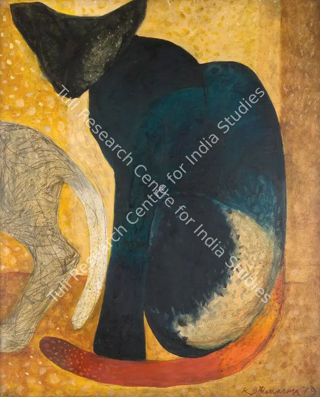Bhaskaran, R.B. (Artist). Cat Series. Oil on canvas, 1979 | Painting | FineArts | 00362267