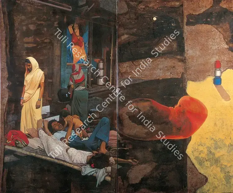 Lokhande, Suryakant (Artist). Untitled. Automotive oil paint on metal, 2000 | Painting | FineArts | 00599775