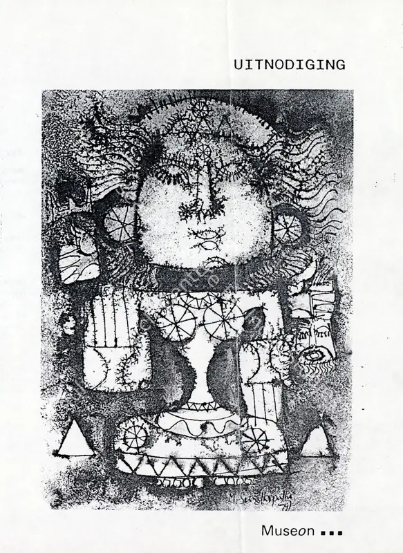 Modern Artist from India - Work by the two Contemporary artists Senathipathi and Gopal. 1989 | Group Exhibition Invitation | FineArts | 00858735