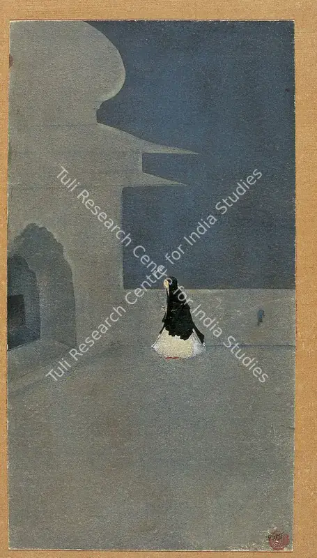 Tagore, Abanindranath (Artist). To Her Lord's Apartment. Watercolour & wash on paper, 1910-1915 | Painting  | 00877438