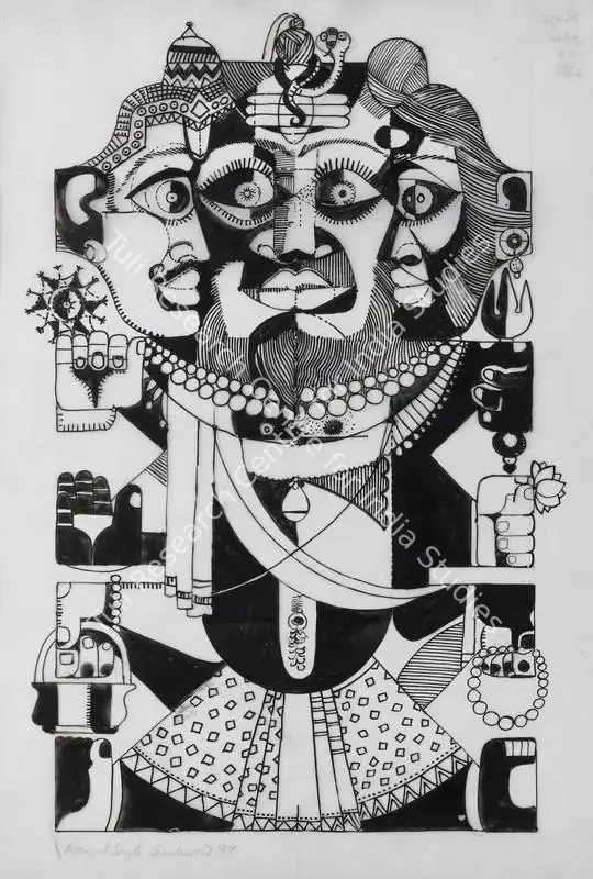 Gaekwad, Ranjitsinhrao (Artist). Untitled. Pencil and ink on tracing paper, 1997 | Painting | FineArts | 00352633