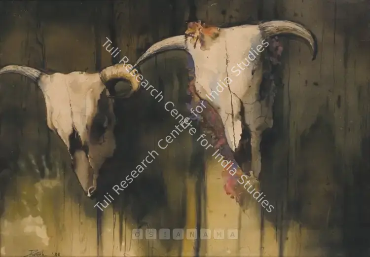 Maity, Paresh (Artist). Bygone Glory. Watercolour on paper, 1988 | Painting | FineArts | 00576382