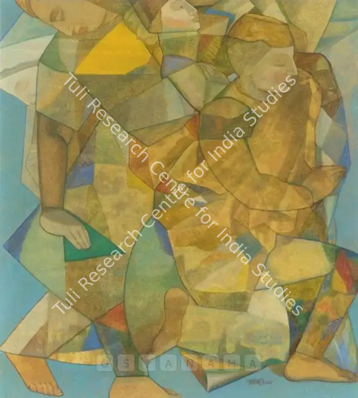 Goswami, Neeraj (Artist). Happiness. Oil on board, 2003 | Painting | FineArts | 00598103