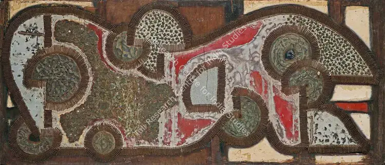 Sagara, Piraji (Artist). Untitled. Mixed media and iron on wood, 1964 | Sculpture | FineArts | 00357122