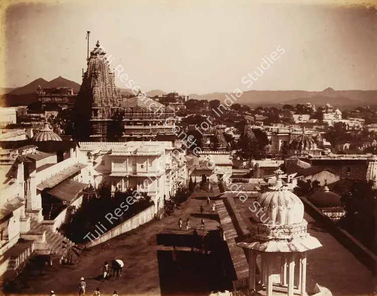 Dayal, Lala Deen (Photographer), City from the Palace gate Odeypur, c.1890 | Antiquarian Photograph | Photography | 00115144