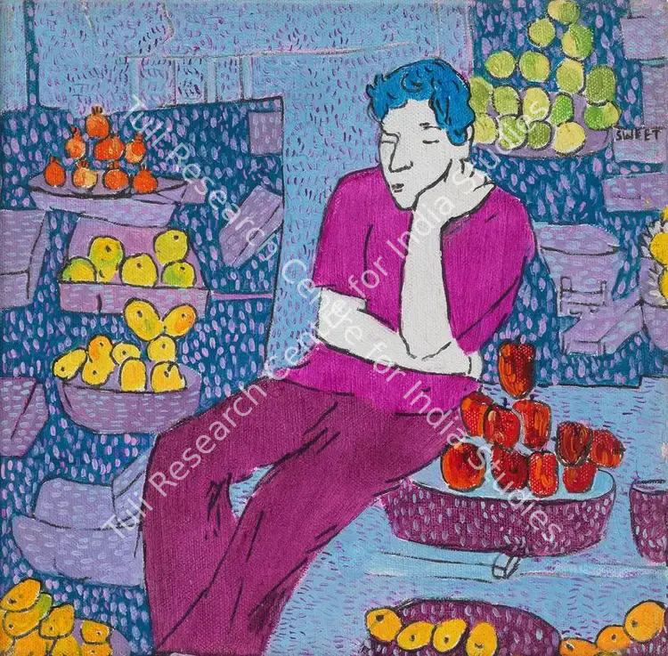Modi, Bhairavi (Artist). Fruit Seller. Oil on canvas, n.d. | Painting | FineArts | 00419278