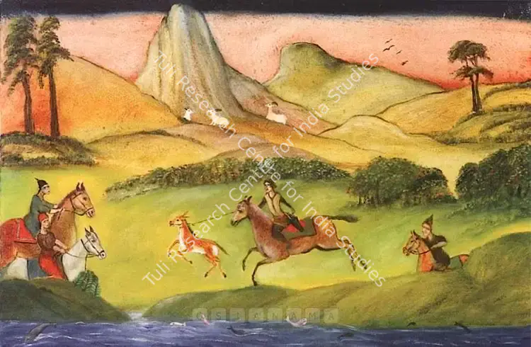 Sohail, Tasadduq (Artist). Horsemen In A Landscape. Oil on canvas, n.d. | Painting | FineArts | 00755432