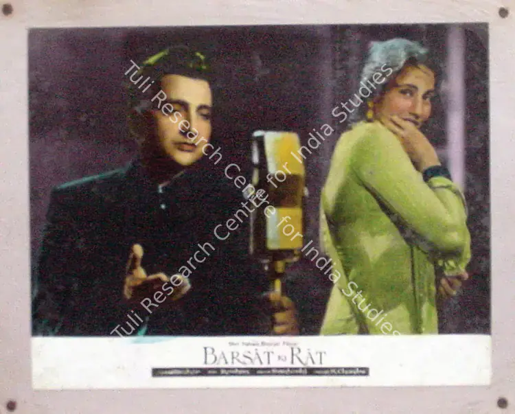 Rajaram, Monohar (Cinematographer), Barsaat Ki Raat, 1960 | Lobby Card | CinemaEducation | 00815545