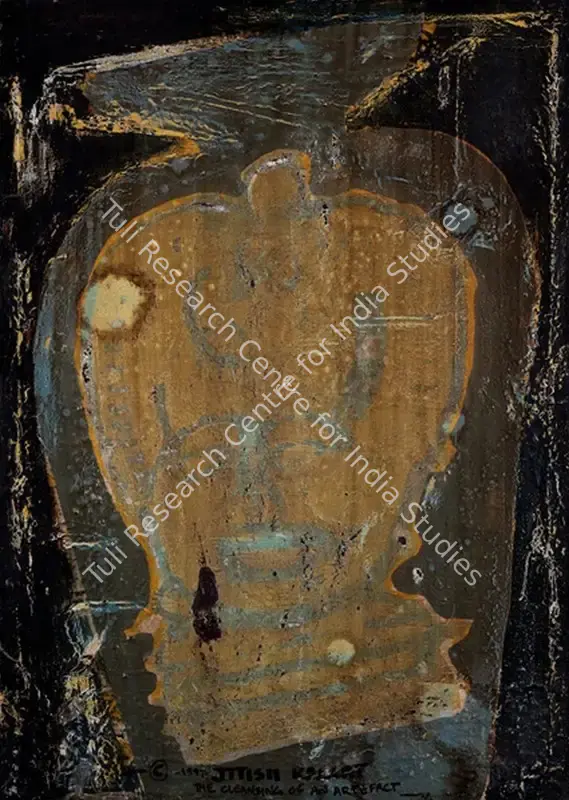 Kallat, Jitish (Artist). The Cleansing of An Artefact. Mixed media on canvas, 1998 | Painting | FineArts | 00647055