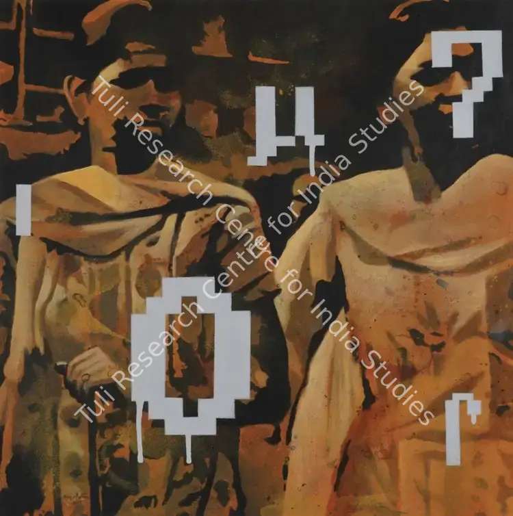Parmar, Maganlal (Artist). Passage 3 (Soft Graffiti Series). Acrylic on arches paper, 2010 | Painting | FineArts | 00642081