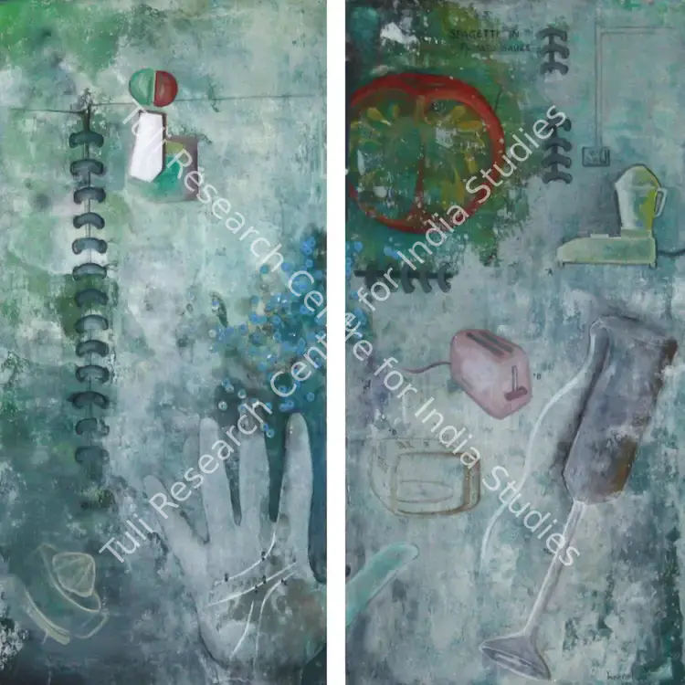 Trivedi, Heeral (Artist). Untitled. Mixed media on board, 2002 | Painting | FineArts | 0022813