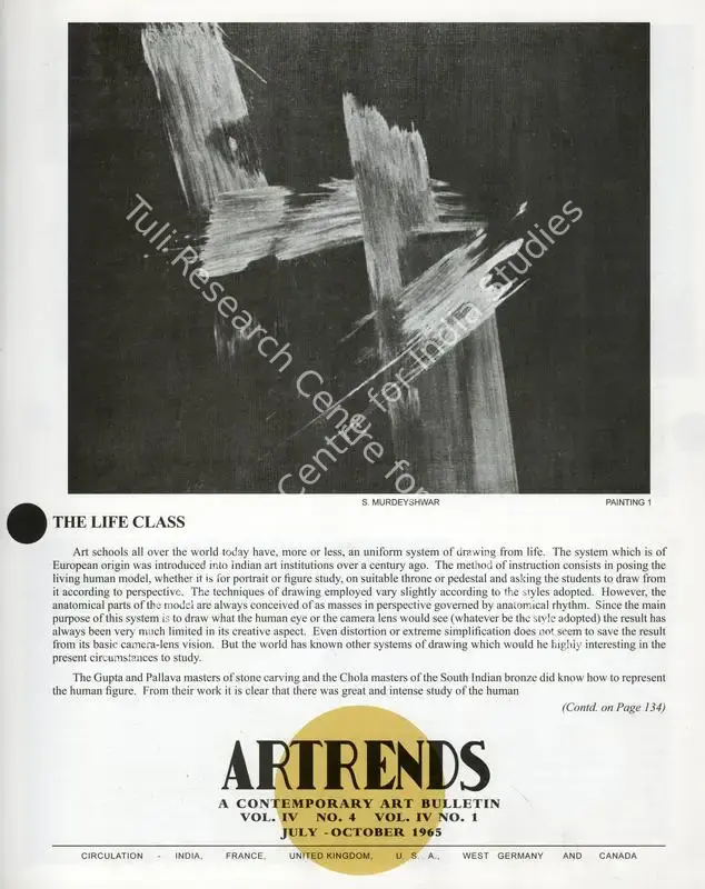 Janakiram, P.V. (Editor). Artrends - A Contemporary Art Bulletin. 4 & 5(4 & 1). Madras: Progressive Painters, July-October 1965 | Bulletin | FineArts | 00842094
