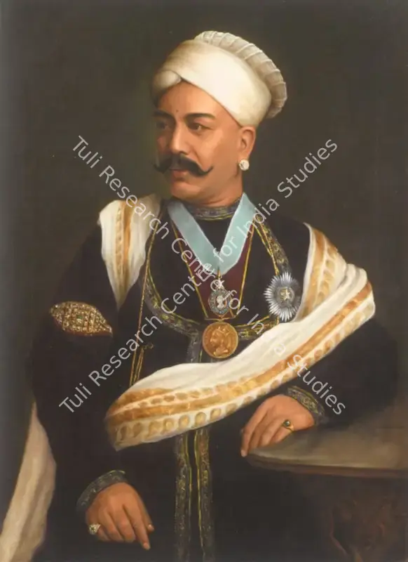 School of Raja Ravi Varma (Artist). Portrait Of Sir Tanjore Madhava Rao. Oil on canvas, n.d. | Painting  | 00880592