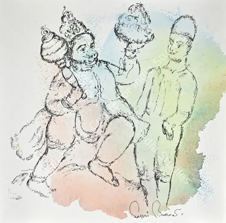 Burman, Sakti (Artist). Untitled. Ink and watercolour on paper, 2020 | Painting | EconomicsArt | 00869417