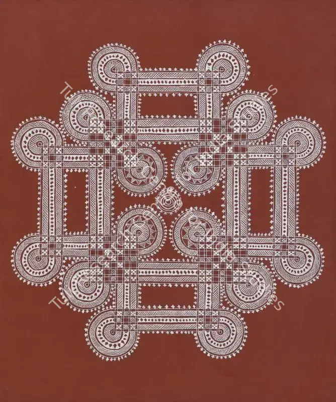 Gademane, Lakshmi (Artist). Untitled (Chittara Art). Acrylic on canvas, n.d. | Painting | FineArts | 00417271