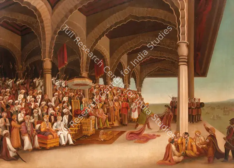 Early Bengal School (Artist). Untitled (Disrobing of Draupadi). Oil on canvas, c. late 19th Century | Painting  | 00867617