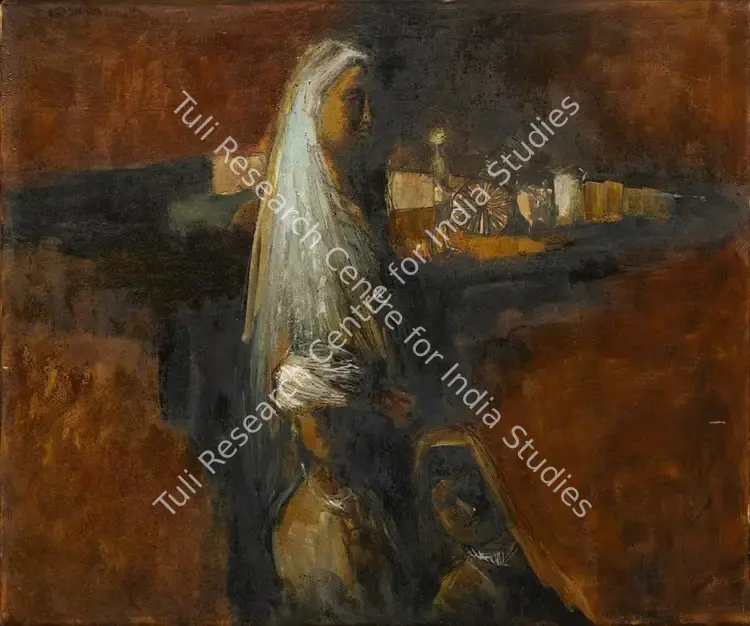 Das, Arup (Artist). They Belong to Village. Oil on canvas, 1963 | Painting | FineArts | 00363054
