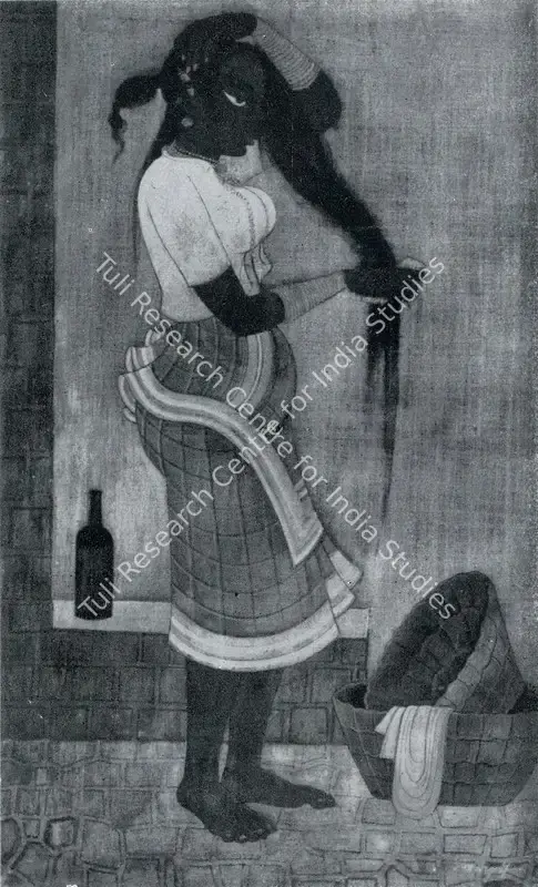 Pai, Laxman (Artist). Toilet. 1949 | Marg, December 1954 | Painting | FineArts | 00674159