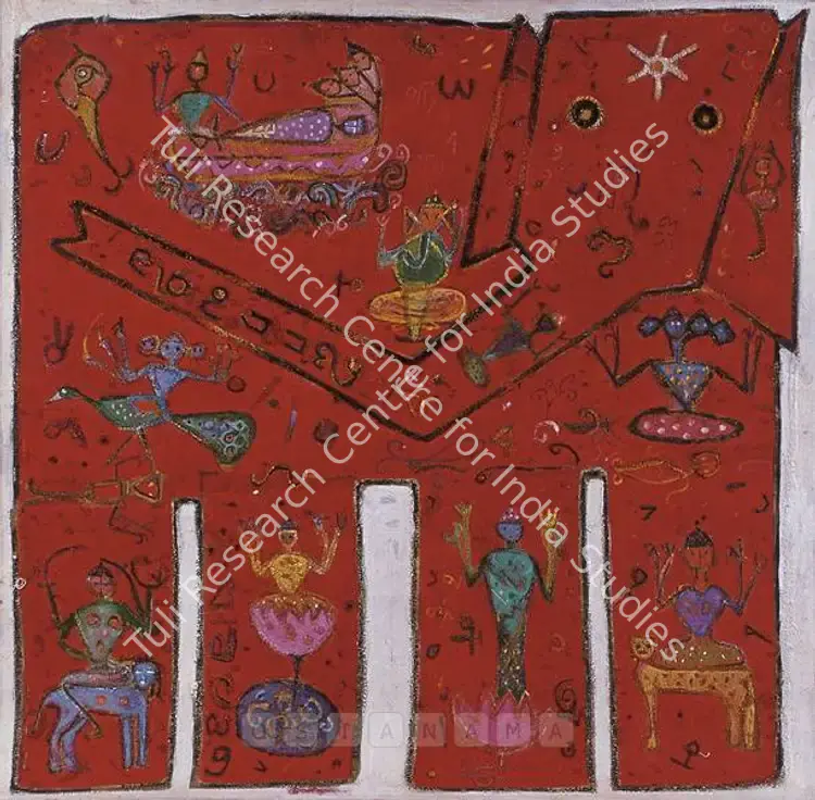 Muralidharan, K. (Artist). Untitled. Mixed media on canvas, 2002 | Painting | FineArts | 00599923