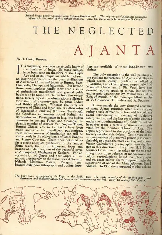 Goetz, Hermann (Essayist). The Neglected Aspects of Ajanta Art. In <i>Marg.</i> 2(4), pp. 34-64. Bombay: Modern Architectural Research Group, October 1948 | Essay | FineArts | 00668766