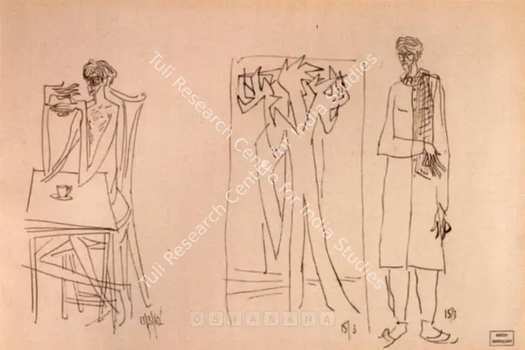 Sadequain (Artist). Untitled. Ink on paper, 1962 | Drawing | FineArts | 00756017