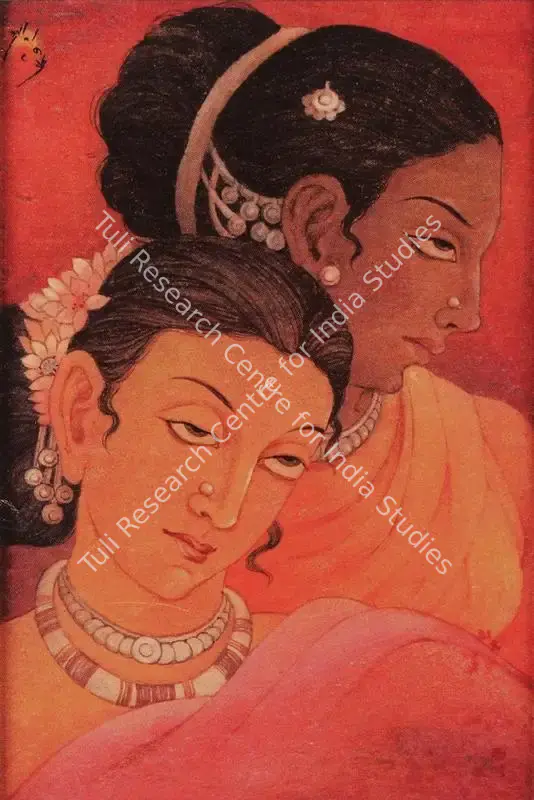 Pal, Pran (Artist). Two Women. Wash on paper, n.d. | Painting | FineArts | 00375887