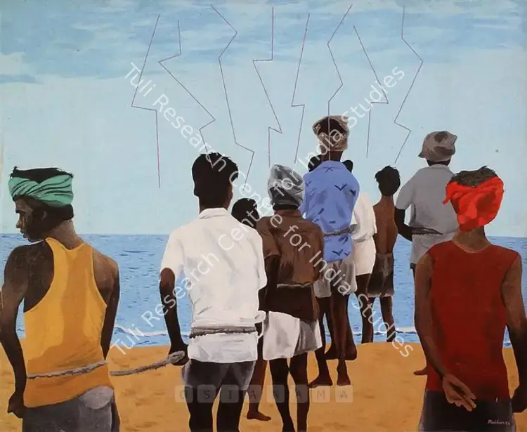 Kapoor, Madhoor (Artist). The Tide. Oil on canvas, 1984 | Painting | FineArts | 00376022