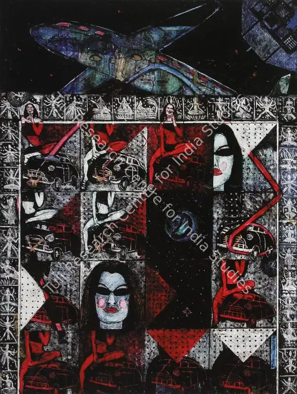 Rao, A. Rajeswara (Artist). My New Car. Acrylic on acrylic sheet, 2005 | Painting  | 00879895