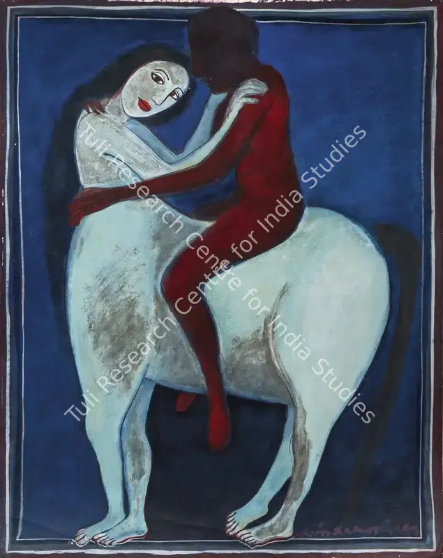 Pal, Gogi Saroj (Artist). Untitled. Mixed media on paper, 1989 | Painting | EconomicsArt | 00873006