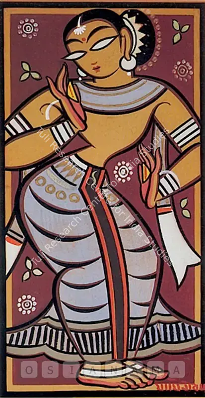 Roy, Jamini (Artist). Dancing Girl. Gouache on paper, c.1940 | Painting | FineArts | 00372920