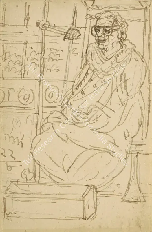 Bose, Nandalal (Artist). Untitled. Pencil on paper, 1922 | Drawing | FineArts | 00417666