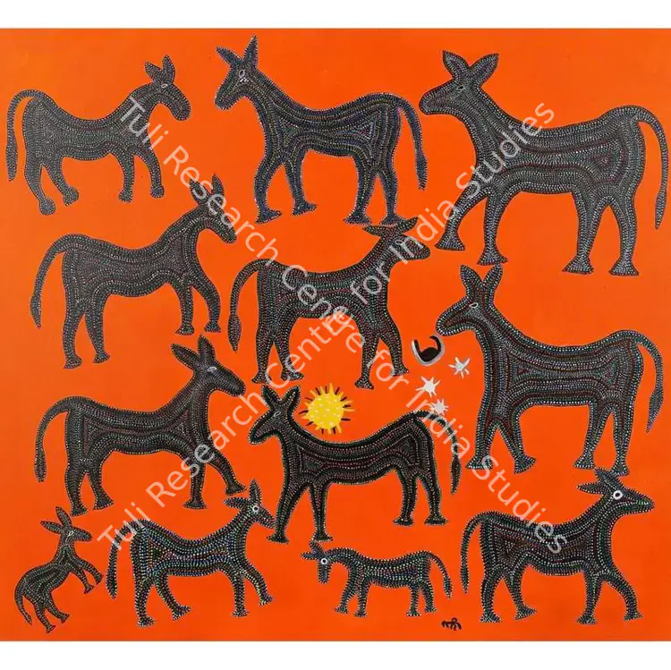 Bai, Lado (Artist). Untitled (Gond Art). Acrylic on canvas, n.d. | Painting  | 00867221