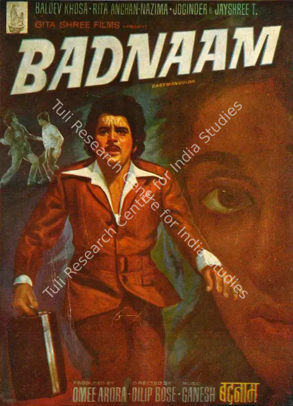 Arora, Omee (Producer), Badnaam, 1976 | Song-Synopsis Booklet | CinemaEducation | 00863236