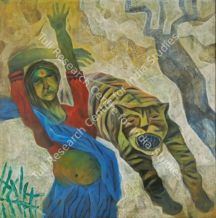 Roy, Sekhar (Artist). Untitled. Acrylic on canvas, 1991 | Painting | FineArts | 00547771