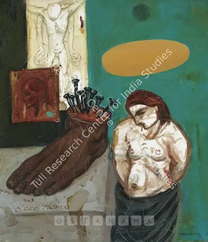 Kumar, Bari (Artist). Untitled. Oil on canvas pasted on board, 1994 | Painting | FineArts | 00576457