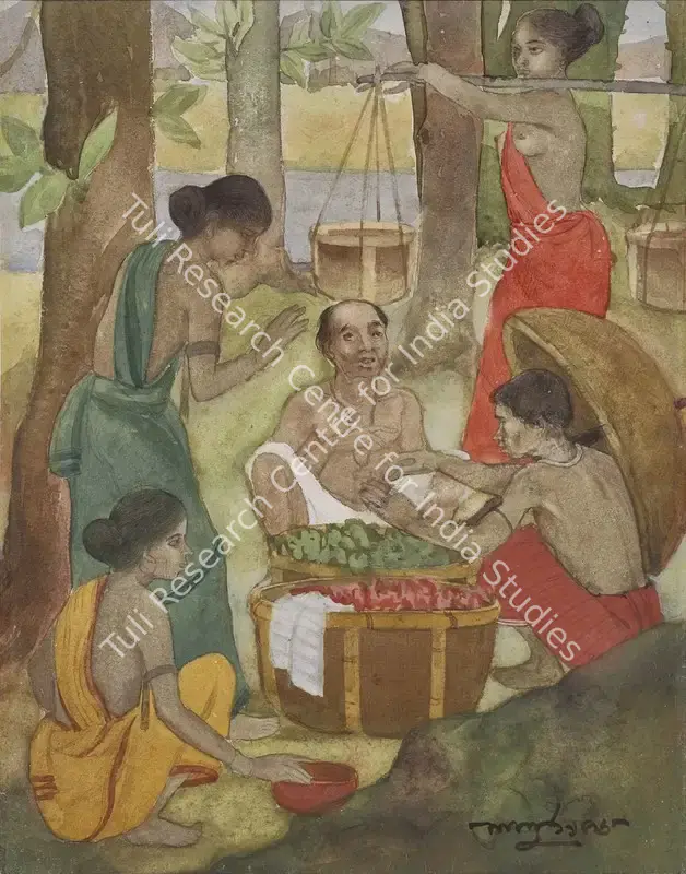 Shaw, Lalu Prasad (Artist). Untitled. Watercolour on paper, 1956 | Painting | FineArts | 00594916