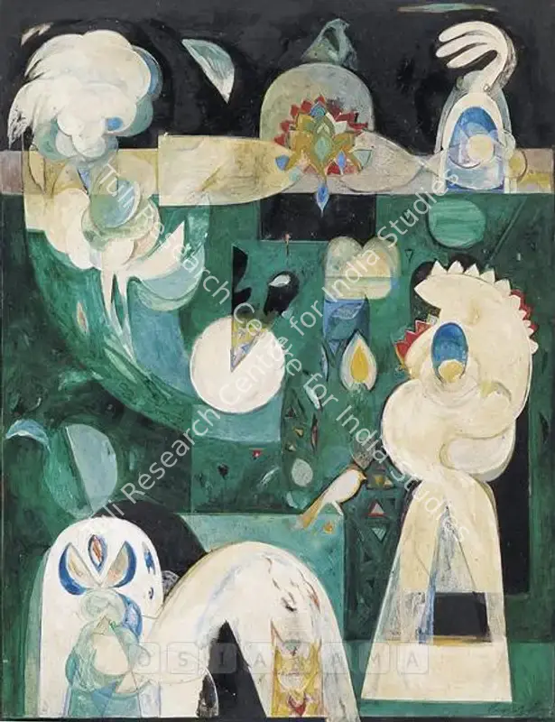 Gopinath, P. (Artist). Biomorphy Images - 6. Acrylic on board, 1976 | Painting  | 00881809
