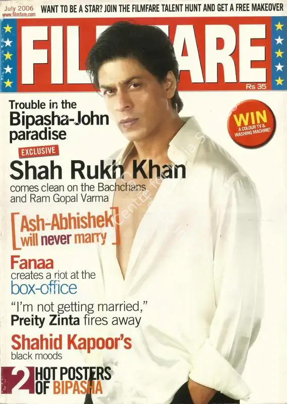 Pillaai, Jitesh (Editor). Filmfare. 55(7). Bombay: Devashish Sarkar, c/o The Times of India, 01 July 2006 | Magazine | CinemaEducation | 00794016