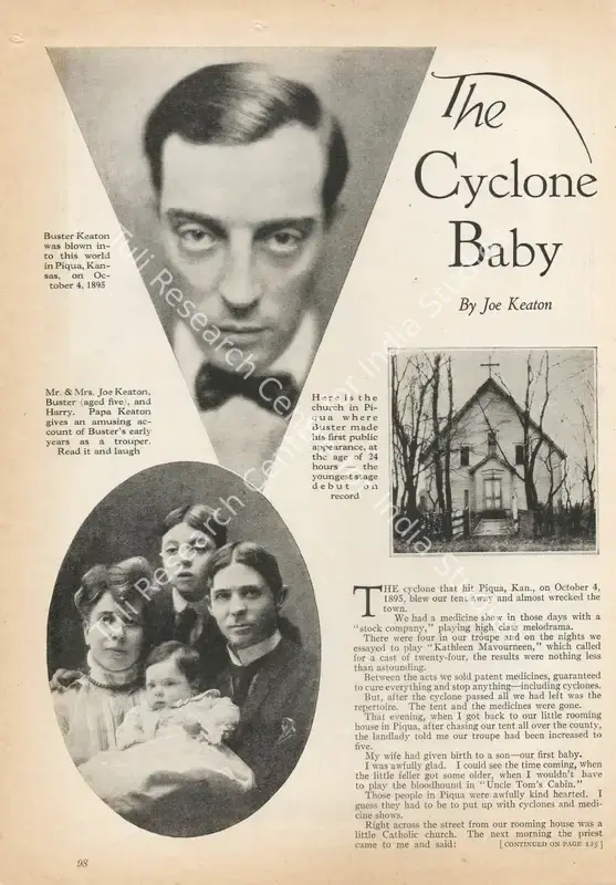 Unknown (Editor). (L to R) Robert Talmadge, Natalie Talmadge, Buster Keaton and Joseph Keaton, Jr.. U.S.A.: Unknown | Snippet | CinemaEducation | 00857172