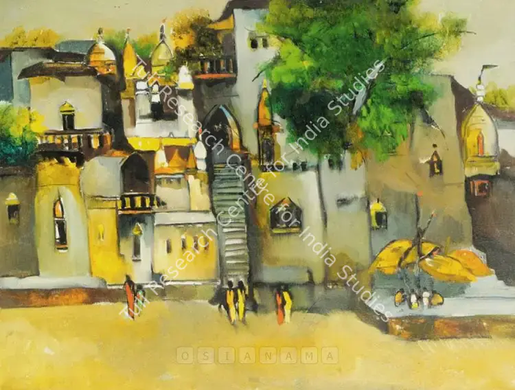 Dasgupta, Dilip Kumar (Artist). Benaras. Oil on canvas, n.d. | Painting | FineArts | 00562167