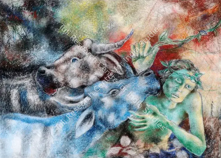 Sanyal, Gopal (Artist). Untitled. Pastel on handmade paper, 1997 | Painting | FineArts | 00562479