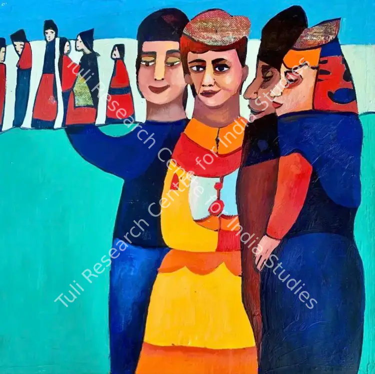 Mehra, Shifali N. (Artist). Ganga Series- 5. Acrylic on canvas pasted on board, n.d. | Painting | FineArts | 00546405