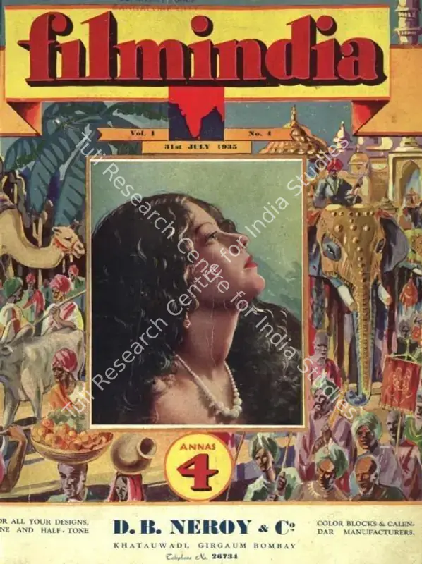 Patel, Baburao (Editor). Filmindia. 1(4). Bombay: D.K. Parker, 31 July 1935 | Magazine | CinemaEducation | 00796408