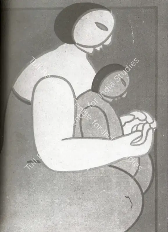 Pal, Pran (Artist). Mother and Child. Oil, n.d. | Marg, December 2022 - March 2023 | Painting | FineArts | 00675346