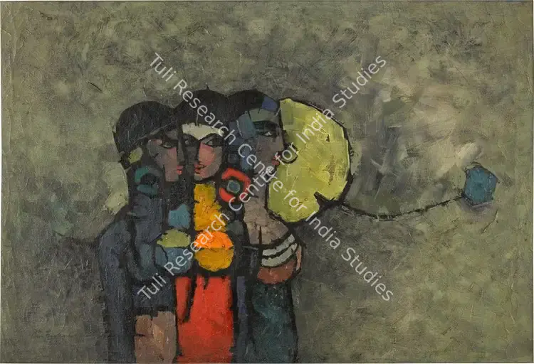 Sharma, O.P. (Artist). Untitled. Oil on canvas, 1962 | Painting | FineArts | 00547640