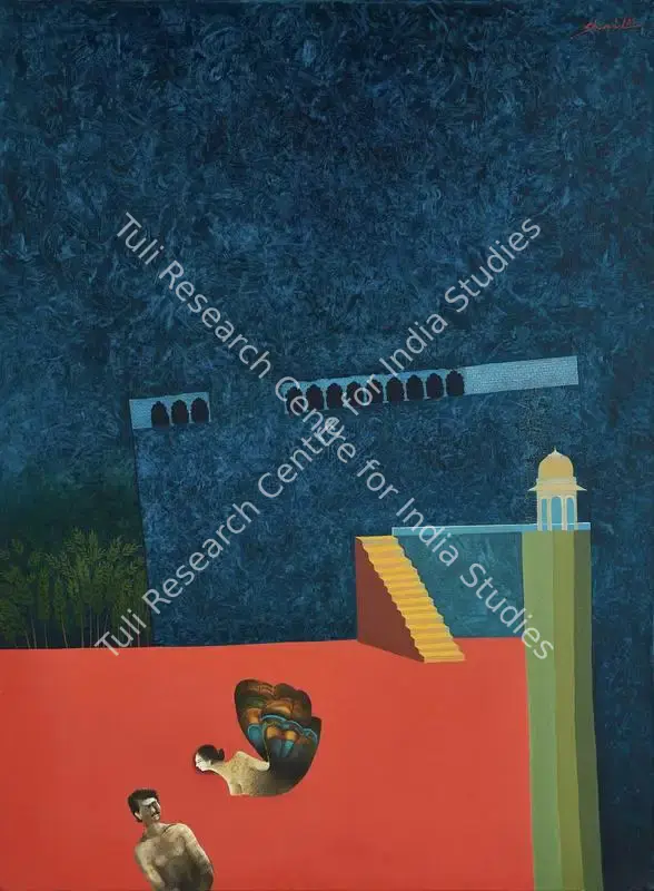 Choyal, Shail (Artist). Untitled. Oil on canvas, 1985 | Painting | FineArts | 00416333
